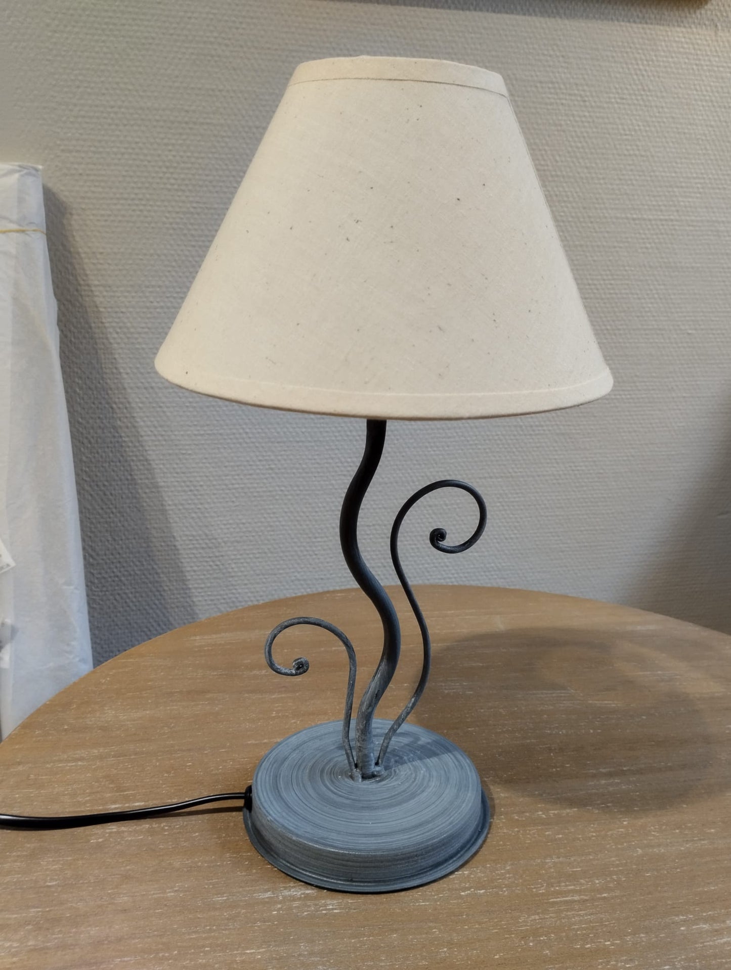 Lampeskærm - cremehvid - dia 19,5cm