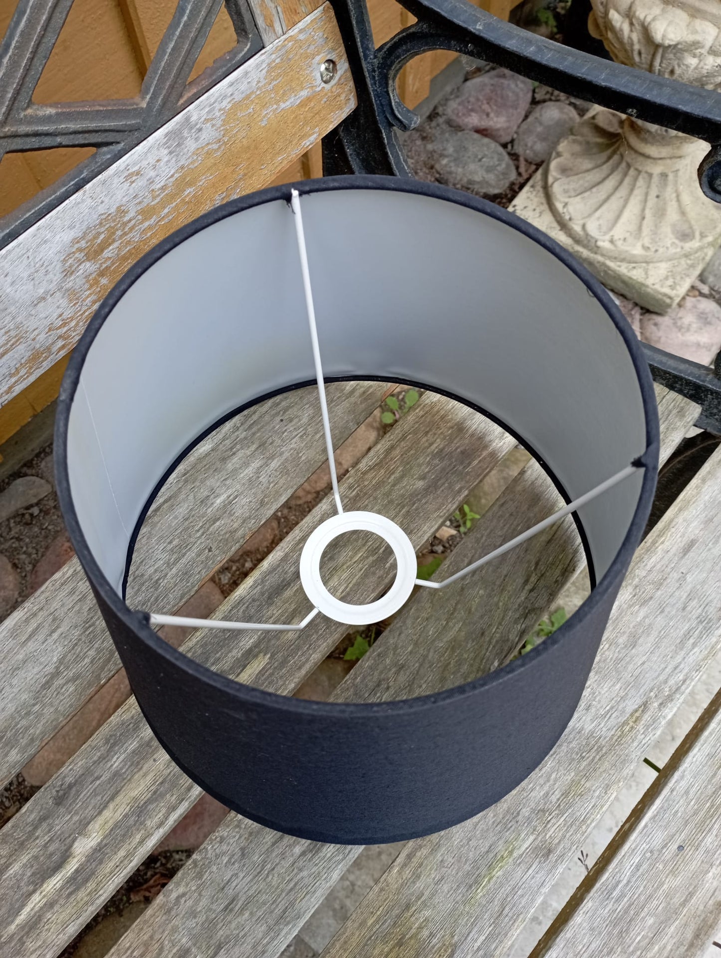 Stor Lampskärm - svart - dia 25,5cm
