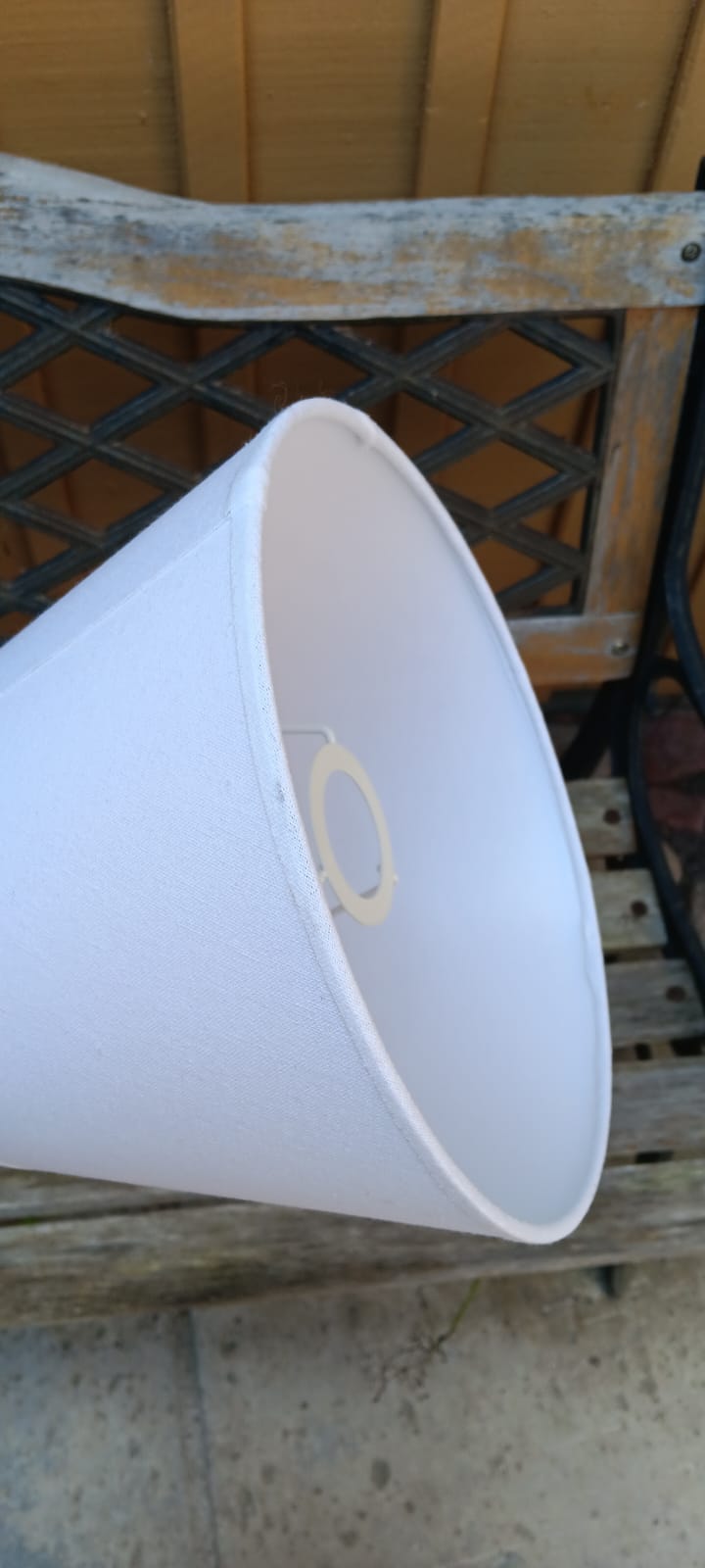 Stor lampskärm - vit - dia 25,5cm