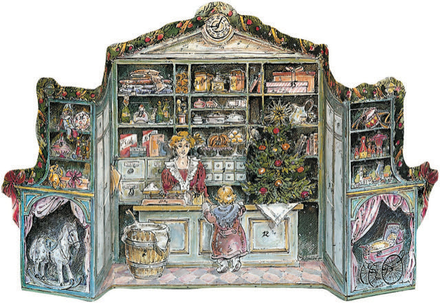 Adventskalender Handelsbod - Nostalgi - Foldning