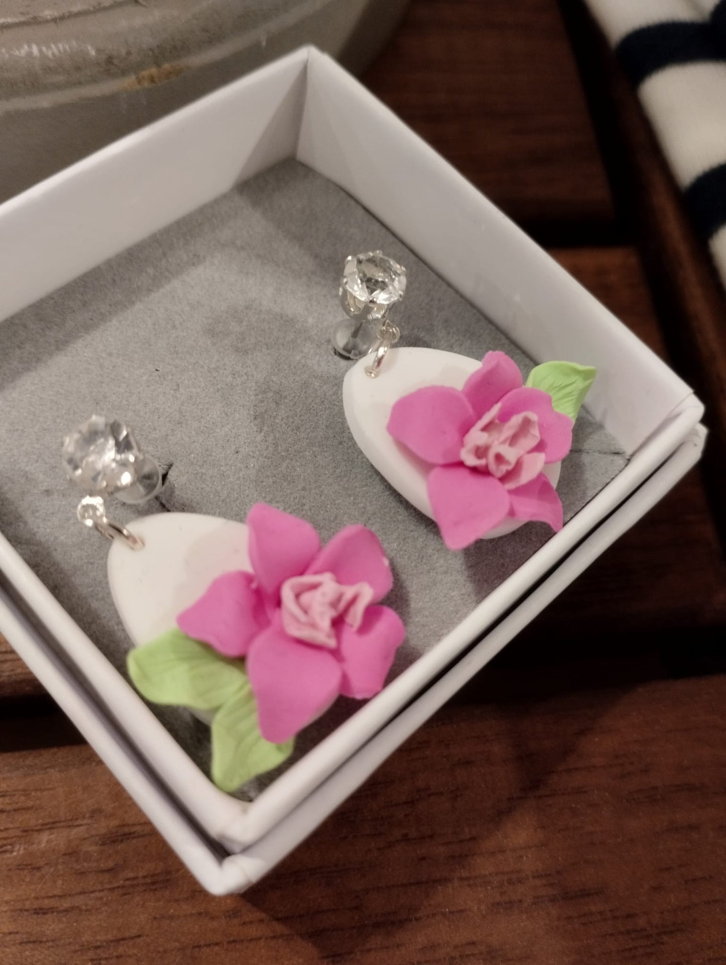 Örhänge Rosa Blomma Vemod Design
