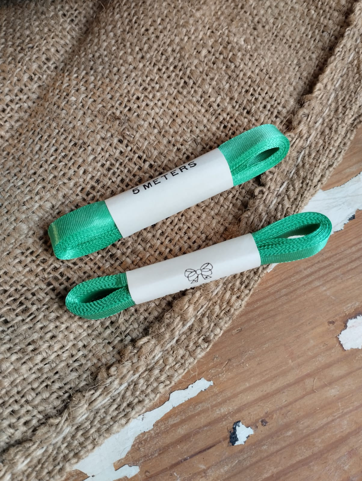Sidenband 10mm - Färg: Grön