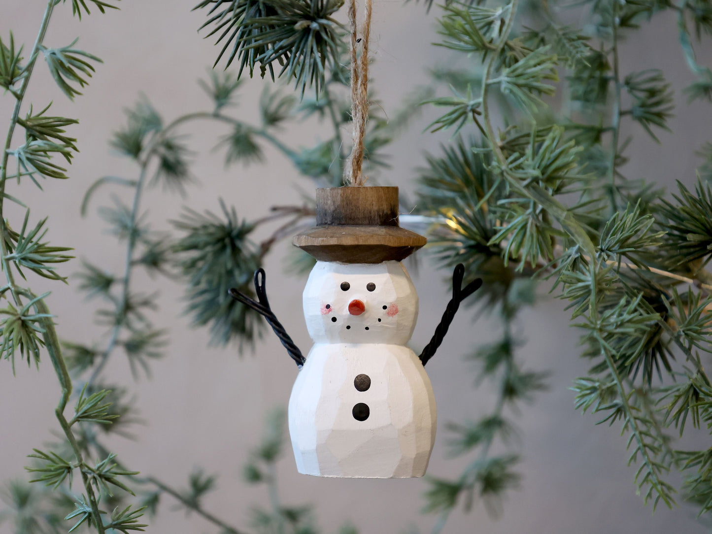 Snemand vintage juletræs ornament