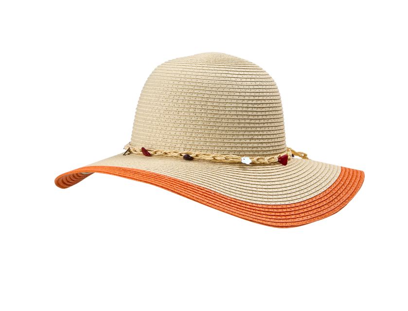 Solhatt SAN REMO Natur/orange