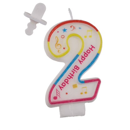 Sifferljus - Siffra: 2 Happy Birthday