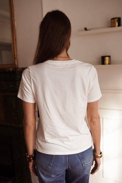 T-Shirt Selma - 100% bomull : Vit