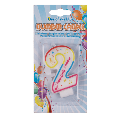 Sifferljus - Siffra: 2 Happy Birthday