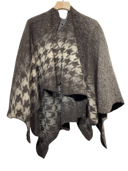 Poncho - 70 % ull - ONE SIZE