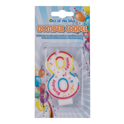 Sifferljus - Siffra: 8 Happy Birthday