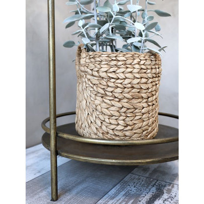 Elegant Bord med 2 Hyllor – Färg: Antik Mässing