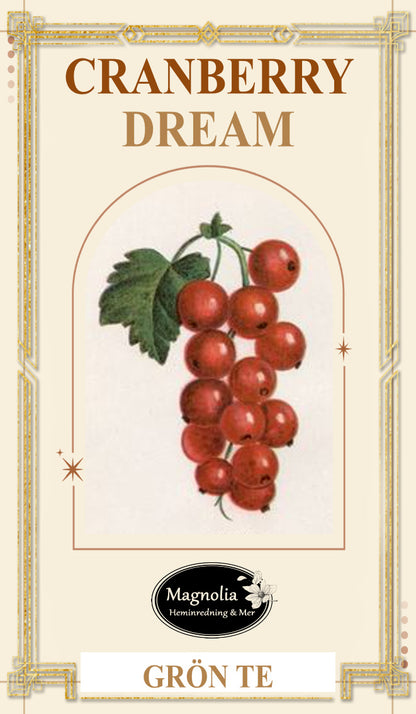 Tepåsar Cranberry Dream - smaksatt te - Grön Te