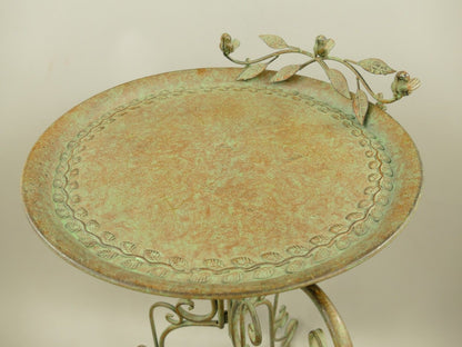 Fågelbad för Trädgård - Metall - Grön