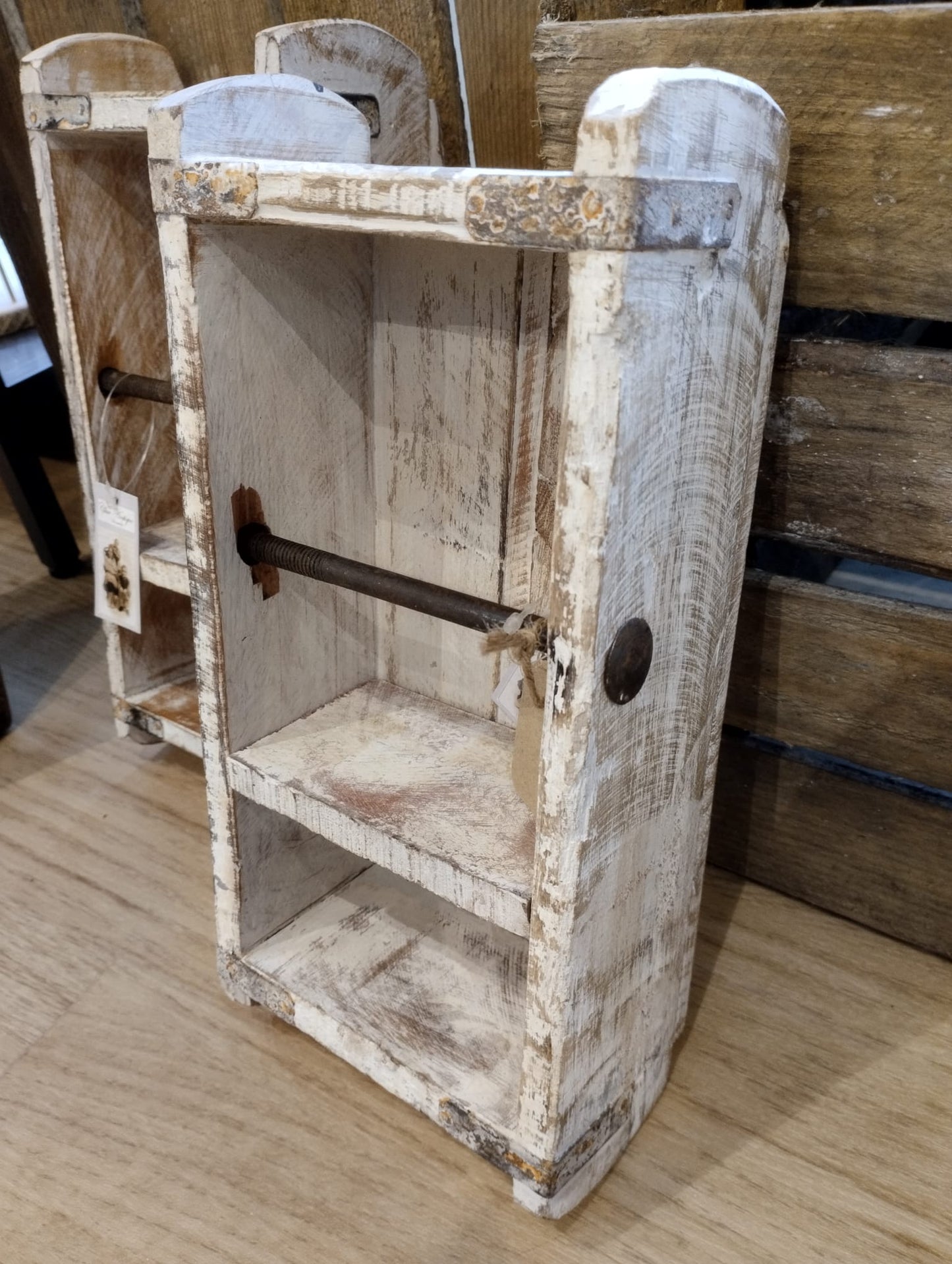 Toalettpappershållare Murstensform - Antik Vit - Shabby Chic