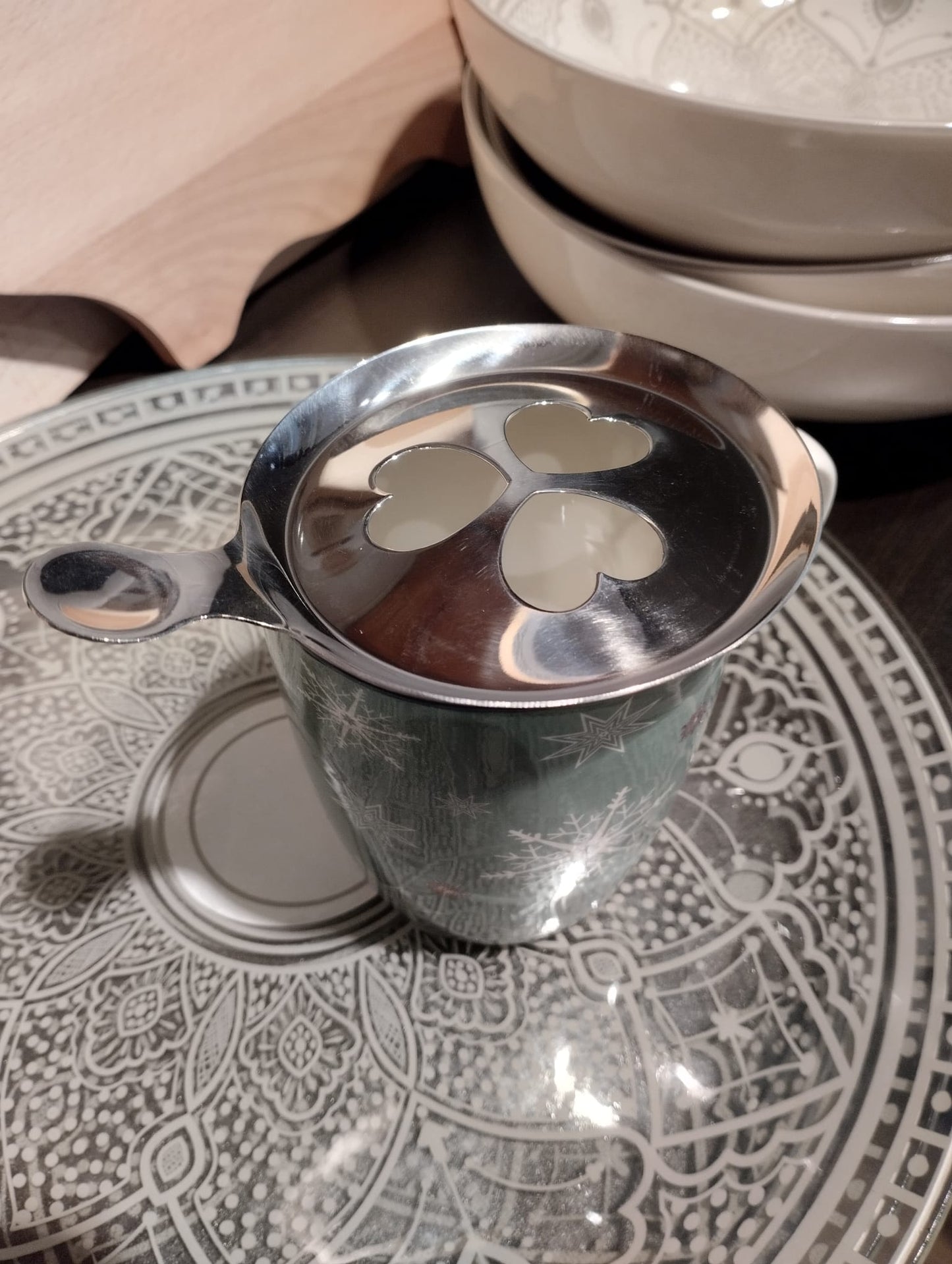 Kaffesilhuetter / Kaffestenciler Tre Hjärtan - Ord.Pris 49:-
