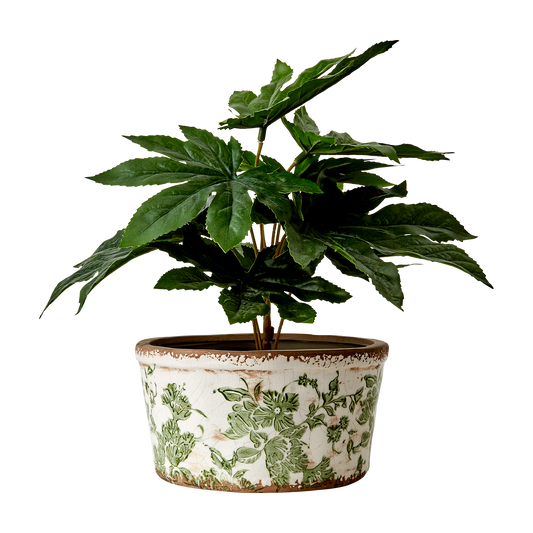 Kruka Sanremo , 20cm , Vit/grön