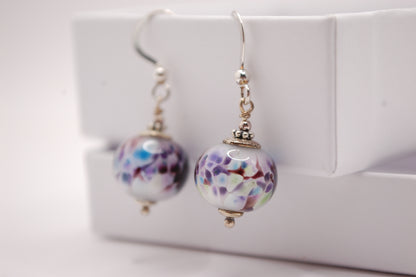 Örhängen i glas och 925 sterling silver - Marianne Degener