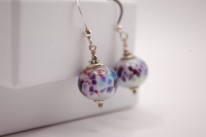 Örhängen i glas och 925 sterling silver - Marianne Degener