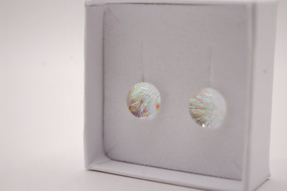 Par Örstickare - Dichroic Glas - Pärlemorfärg - Silver
