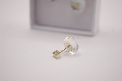 Par Örstickare - Dichroic Glas - Pärlemorfärg - Silver