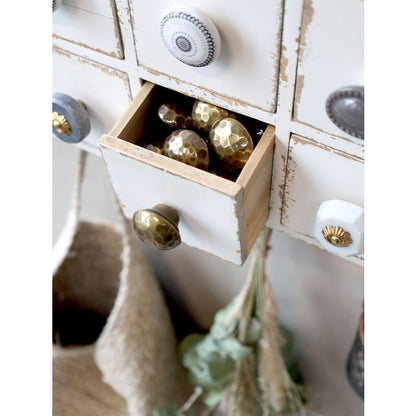 Sorteringshylla med lådor och krokar - Shabby Chic