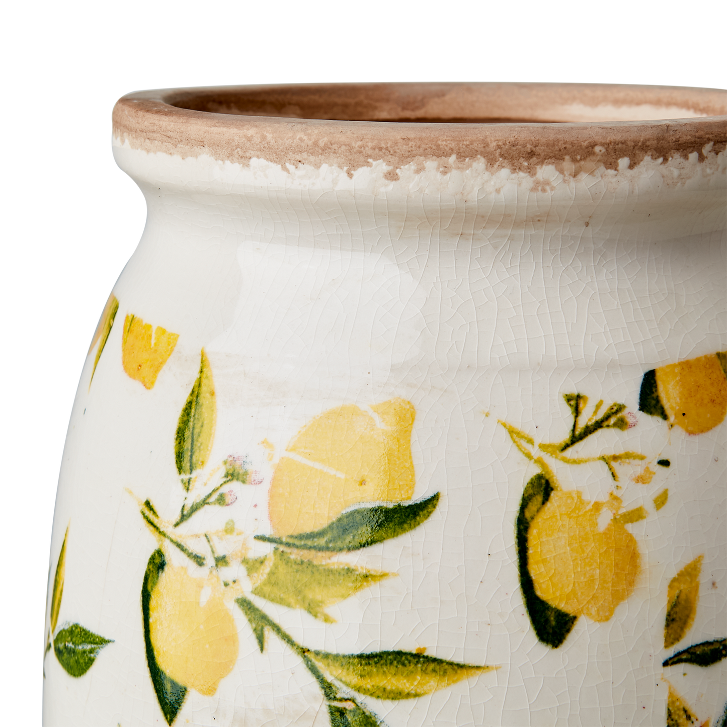 Vas Lemona , H 37 cm , Vit/grön/gul