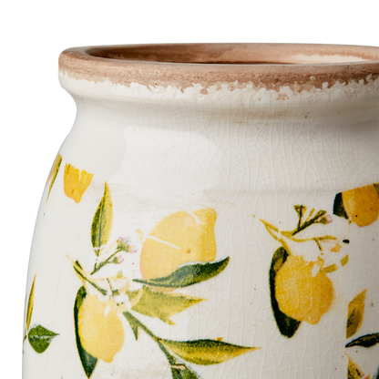 Vas Lemona , H 37 cm , Vit/grön/gul