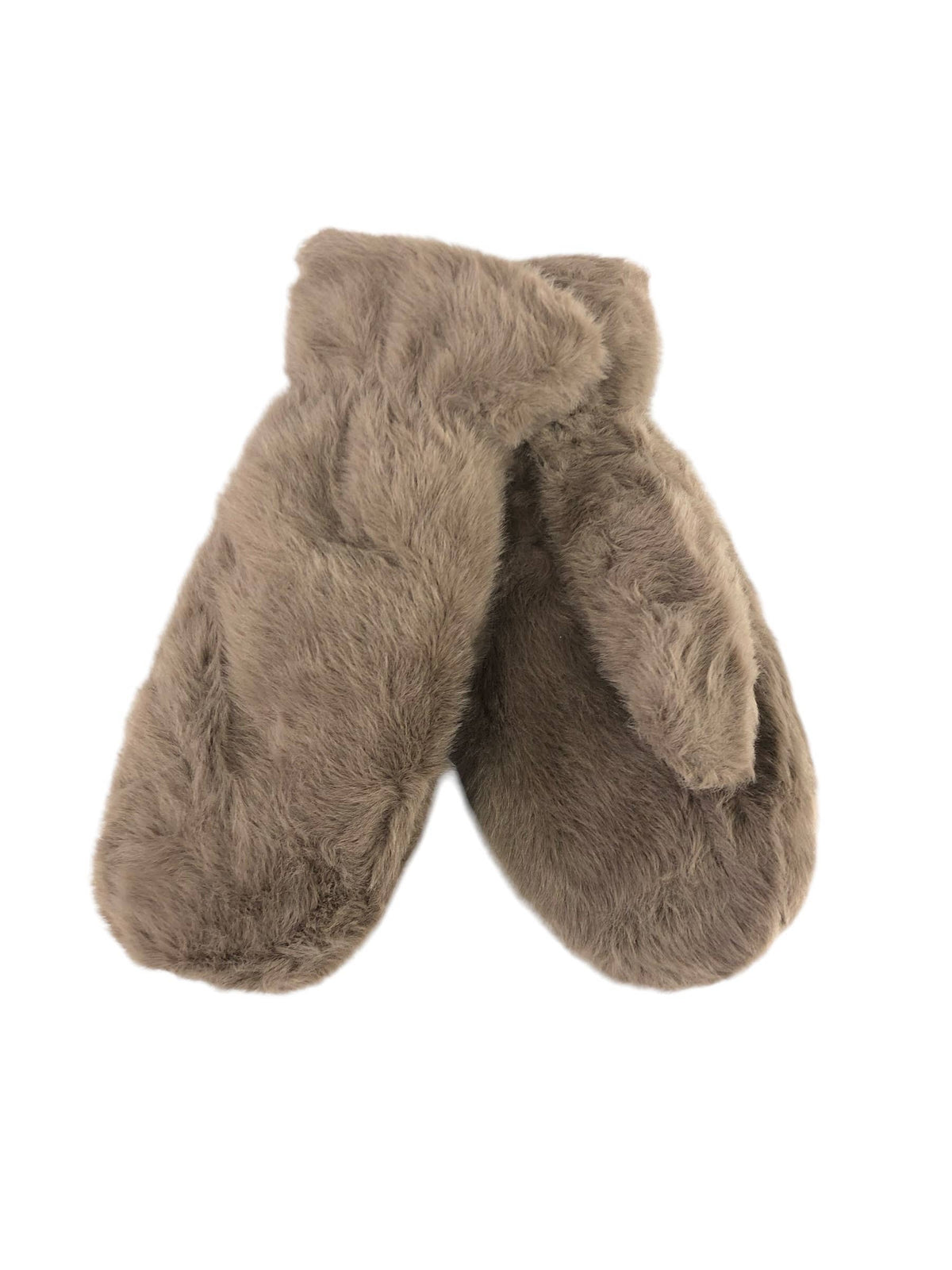 Mycket mjuka vantar i fuskpäls F50206: BEIGE.