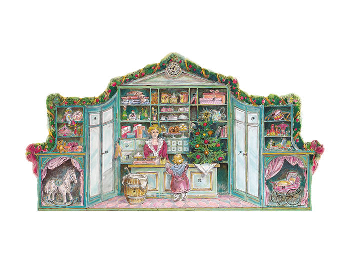 Adventskalender Handelsbod - Nostalgi - Foldning