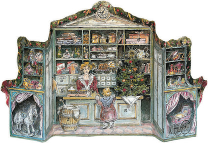 Adventskalender Handelsbod - Nostalgi - Foldning