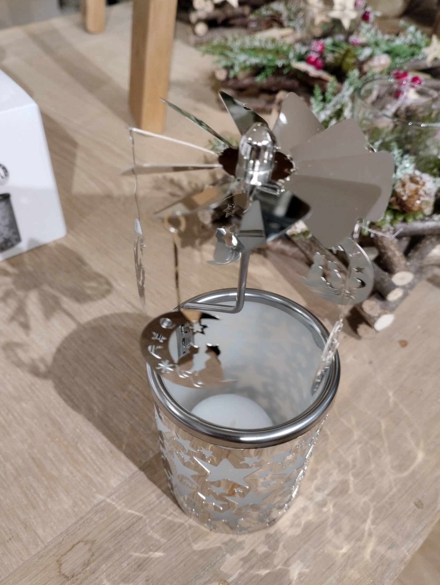Änglaspel i glas - Halvmåne/Katter