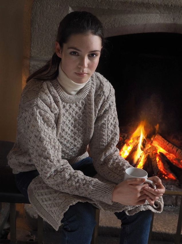 Tröja med rund hals i 100 % ren nyull - Unisex