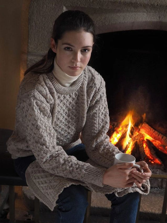Tröja med rund hals i 100 % ren nyull - Unisex