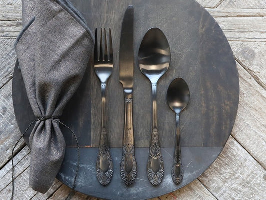Bestick med dekor - Antique Coal