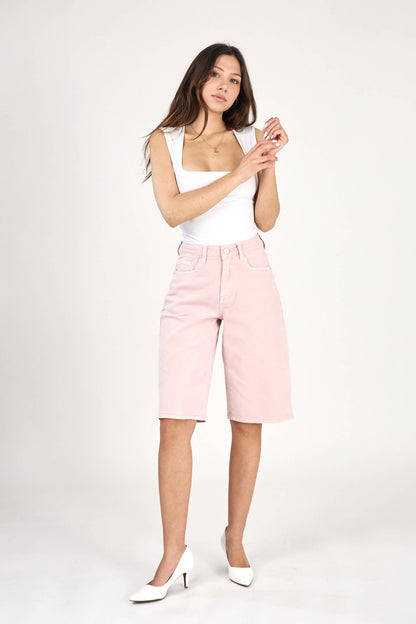 Bermudashorts Baggy "Clara" (Lös passform) : Rosa