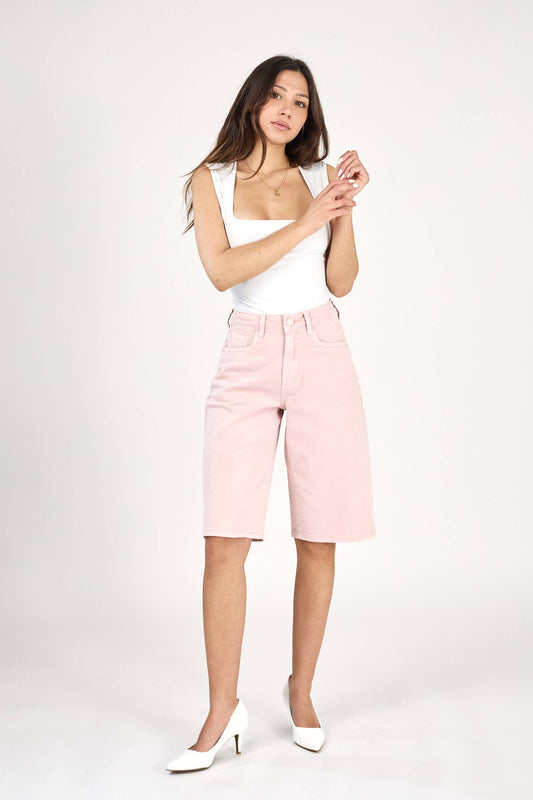 Bermudashorts Baggy "Clara" (Lös passform) : Rosa