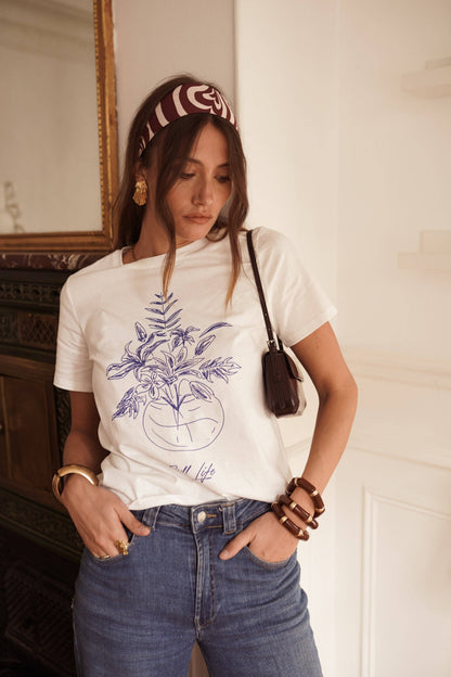 T-Shirt Selma - 100% bomull : Vit