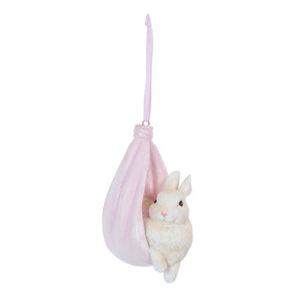 Dekorationshänge kanin - rosa - 10 cm