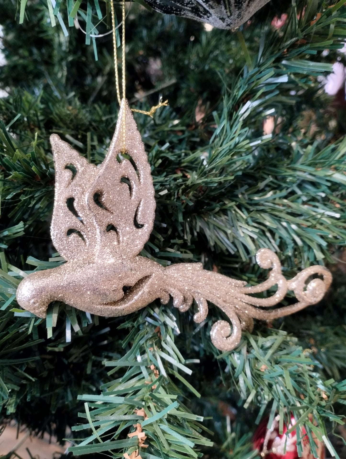 Julgranshängare - Glitter - Fågel