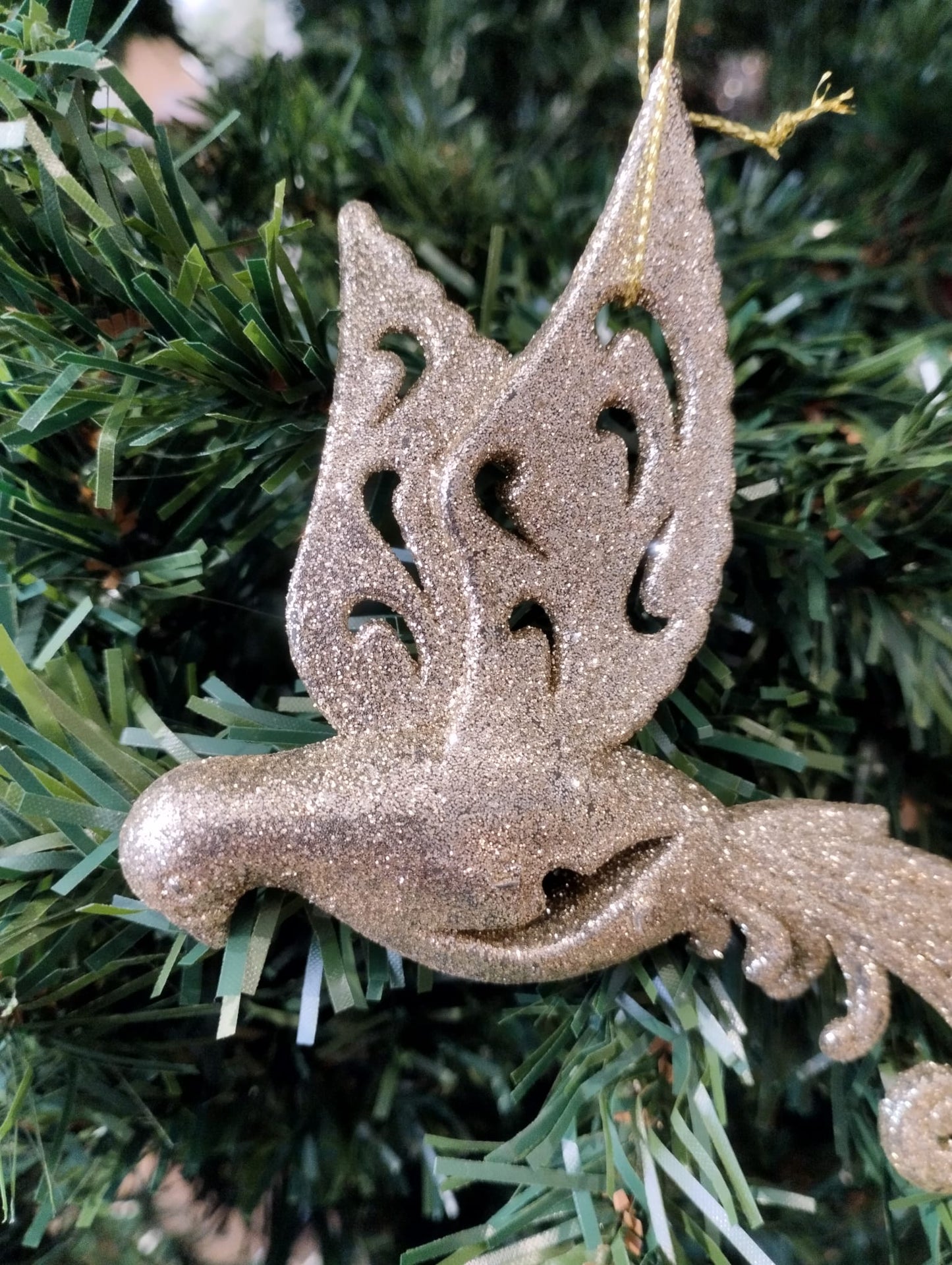 Julgranshängare - Glitter - Fågel