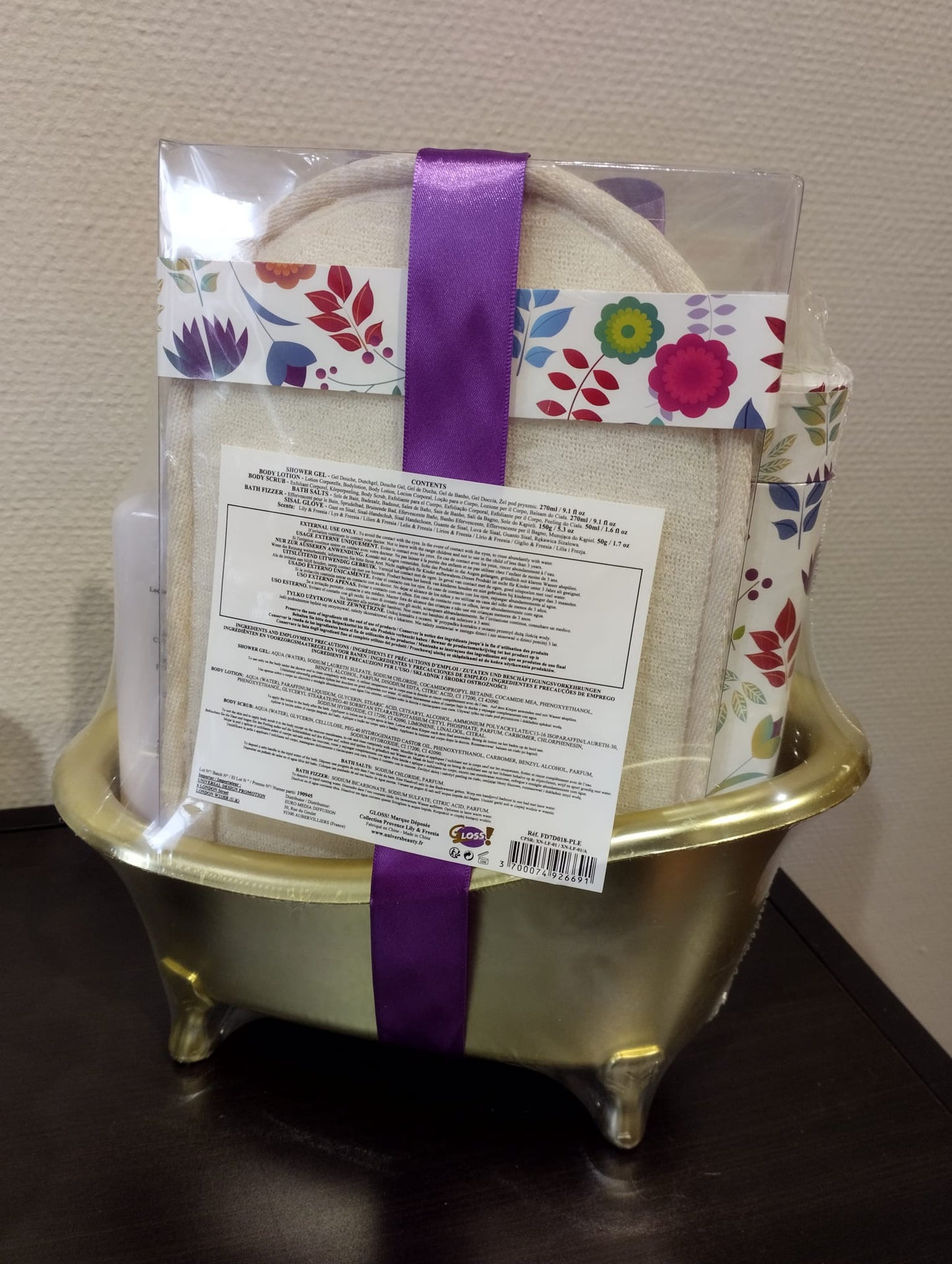 Presentset Provence Lily & Freesia - Klassiskt lavendelbadkar