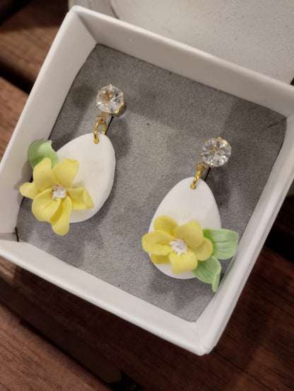 Örhänge Gul Blomma Vemod Design