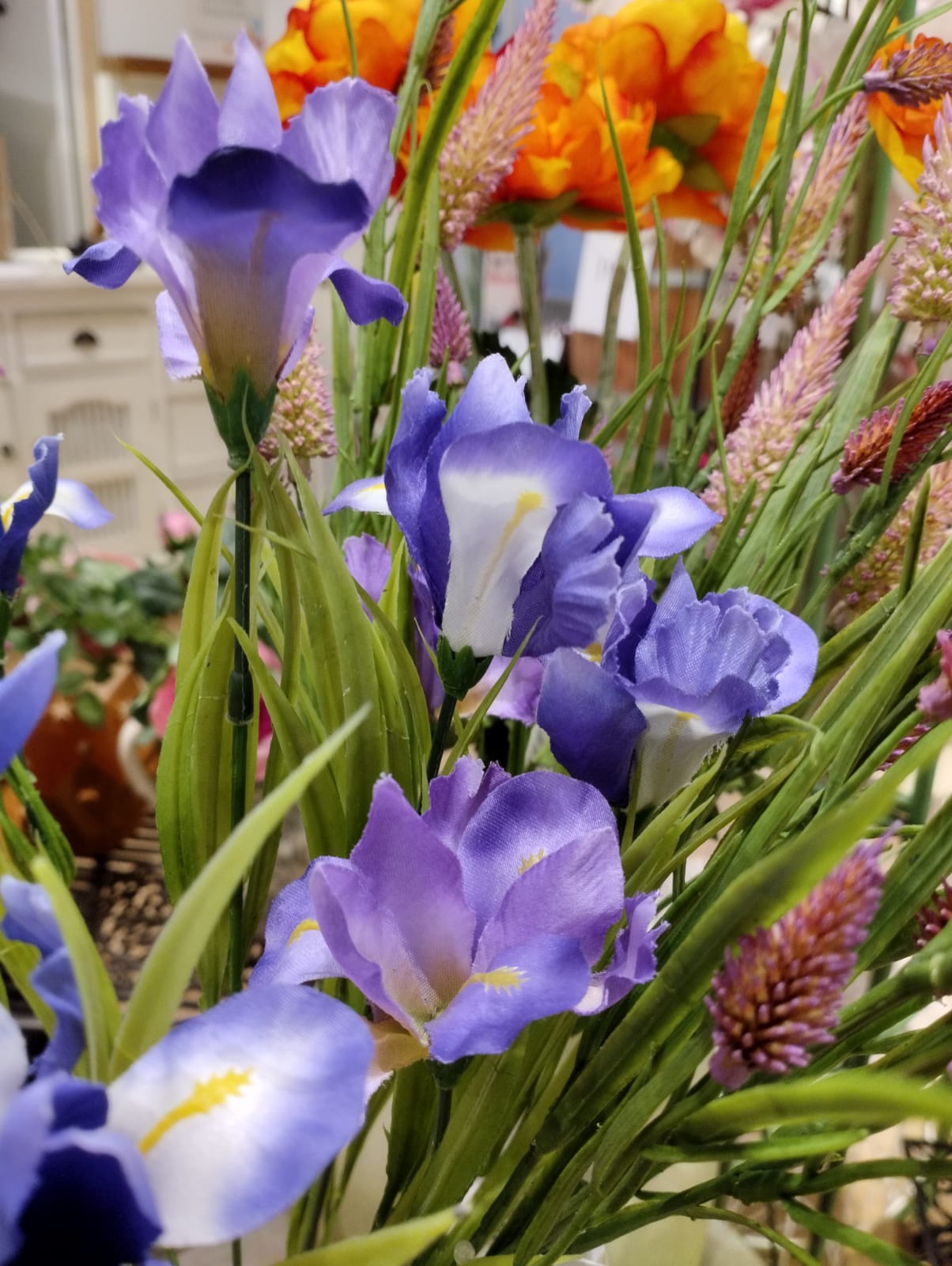 Iris - Irisbukett - Irisblommor - 47cm
