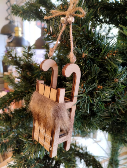 Julhängen Skridskor - Kälke - Skridskor - Juldekoration