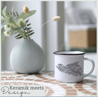 Keramikmugg - Design: LIGARTI - Motiv: Sköldpadda