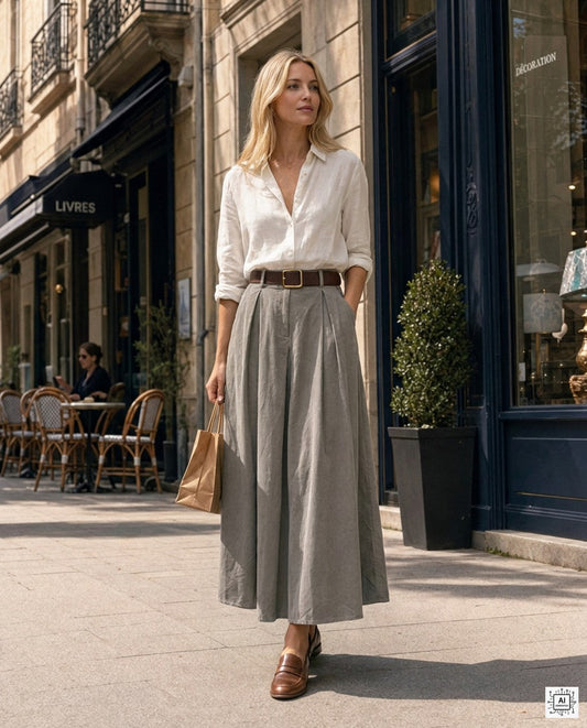 Kjol Manchester 100% Bomull One Size: TAUPE