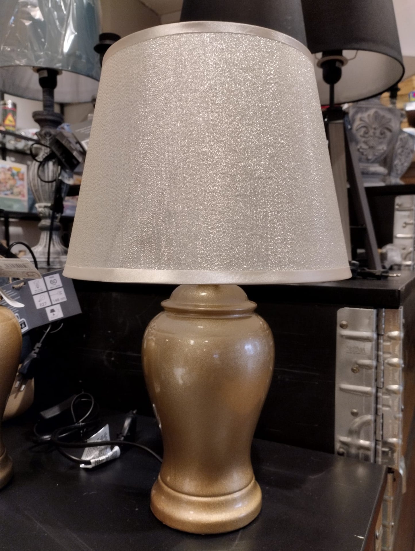 Lampfot Keramisk i guld