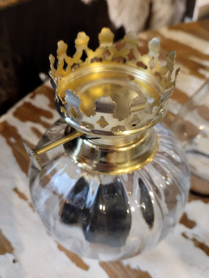 Lampa För Värmeljus - Bredsättra - Klar - Guld