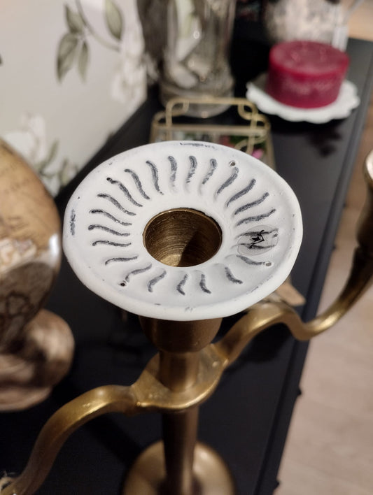 Ljusmanschett Colette - Vit - Shabby Chic