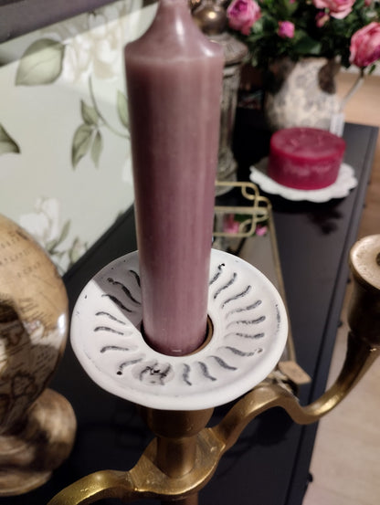 Ljusmanschett Colette - Vit - Shabby Chic