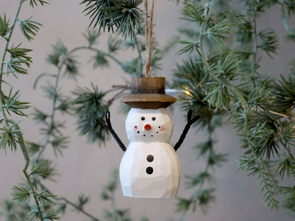 Snemand vintage juletræs ornament